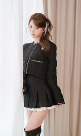 モデル：158cm（着用サイズ：S　着用カラー：BLK）