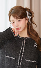 モデル：158cm（着用サイズ：FREE　着用カラー：BLK）