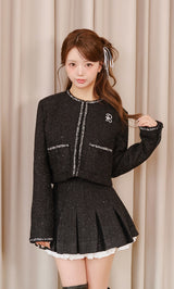 モデル：158cm（着用サイズ：FREE　着用カラー：BLK）