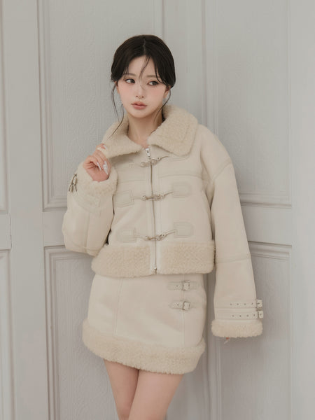 Faux Shearling Jacket Set-up