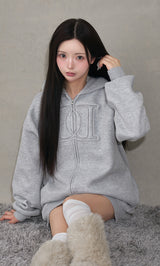 モデル：158cm（着用サイズ：FREE　着用カラー：GRY）