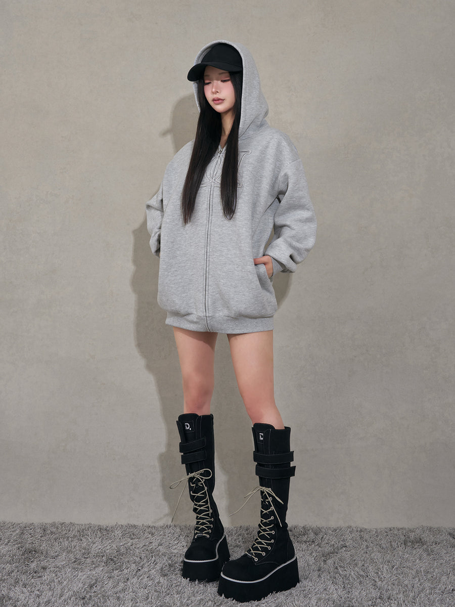 モデル：158cm（着用サイズ：FREE　着用カラー：GRY）