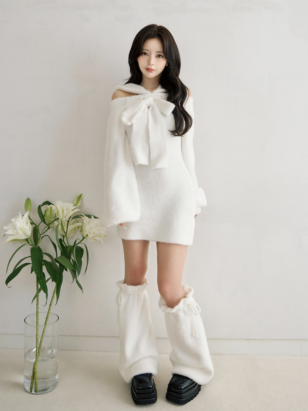 モデル：158cm（着用サイズ：FREE　着用カラー：WHT）