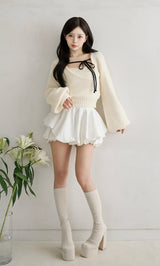 モデル：158cm（着用サイズ：FREE　着用カラー：IVO）