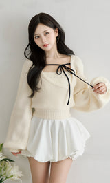 モデル：158cm（着用サイズ：FREE　着用カラー：IVO）