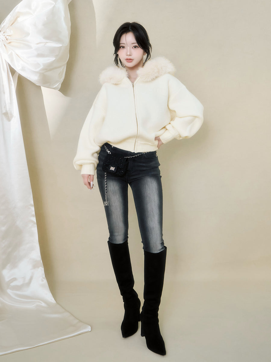 モデル：158cm（着用サイズ：FREE　着用カラー：IVO）