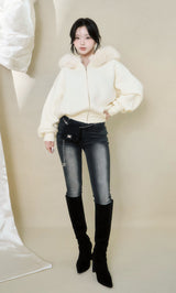 モデル：158cm（着用サイズ：FREE　着用カラー：IVO）