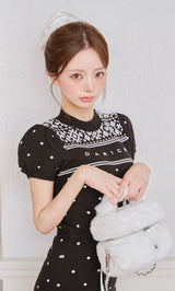 モデル：158cm（着用サイズ：FREE　着用カラー：BLK）