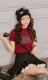 モデル：158cm（着用サイズ：FREE　着用カラー：RED）