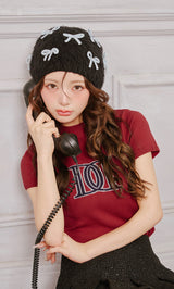 モデル：158cm（着用サイズ：FREE　着用カラー：RED）