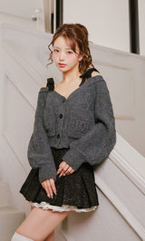 モデル：158cm（着用サイズ：FREE　着用カラー：GRY）