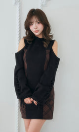 モデル：158cm（着用サイズ：FREE　着用カラー：BLK）