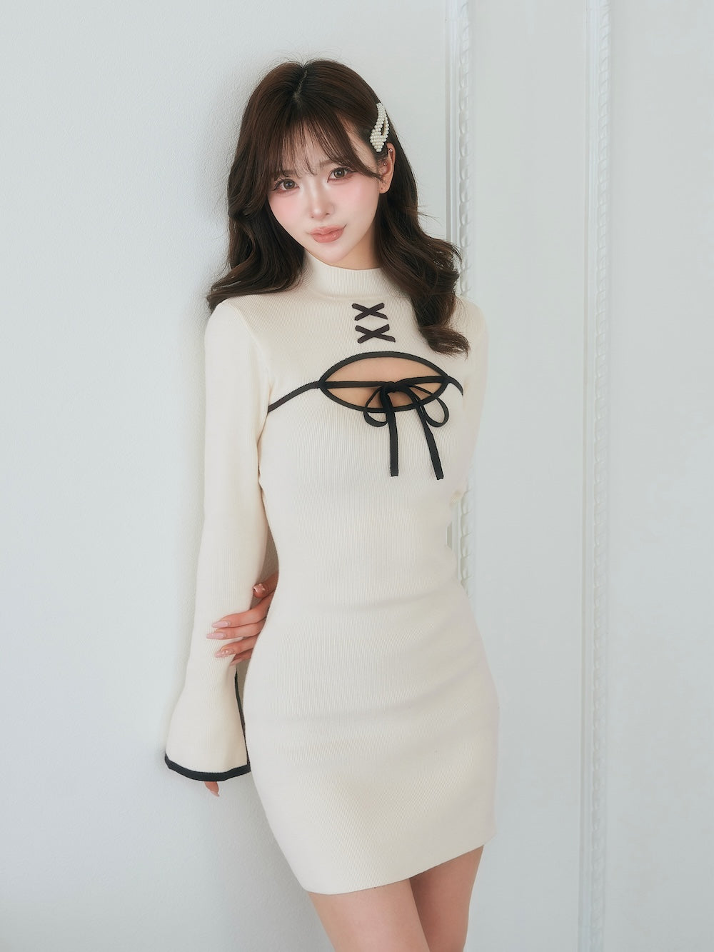 モデル：158cm（着用サイズ：FREE　着用カラー：IVO）