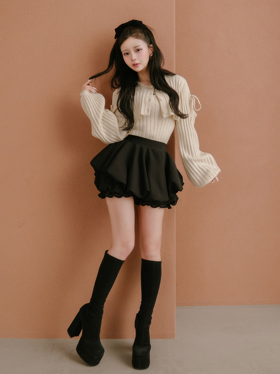 モデル：158cm（着用サイズ：FREE　着用カラー：IVO）