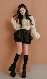 モデル：158cm（着用サイズ：FREE　着用カラー：IVO）