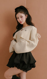 モデル：158cm（着用サイズ：FREE　着用カラー：IVO）