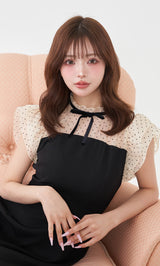 モデル：158cm（着用サイズ：FREE　着用カラー：BLK）