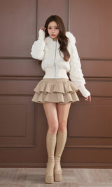 モデル：158cm（着用サイズ：S　着用カラー：WHT）