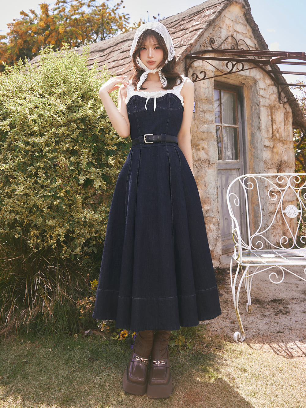 モデル：158cm（着用サイズ：FREE　着用カラー：IND）