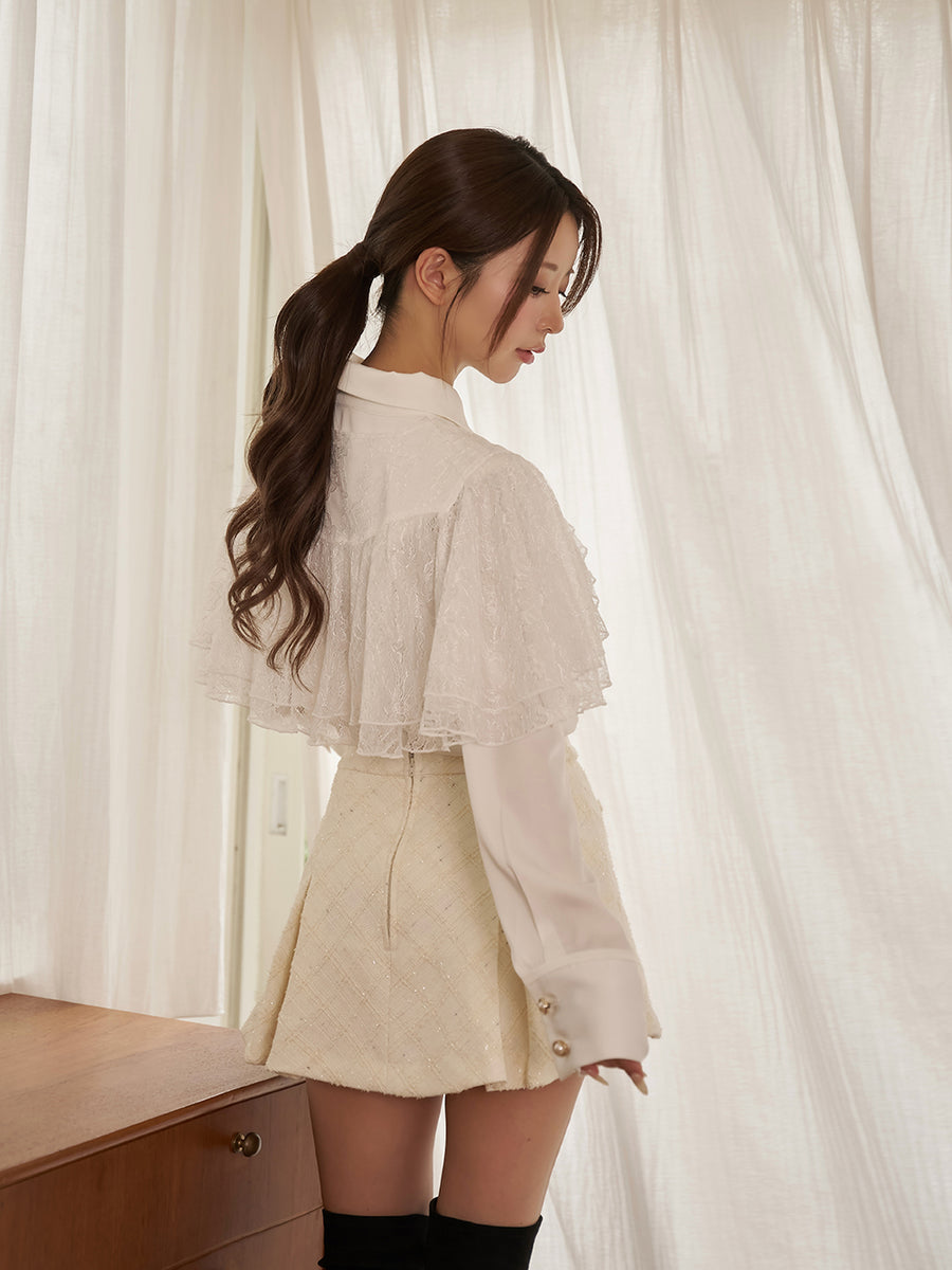 モデル：158cm（着用サイズ：FREE　着用カラー：WHT）