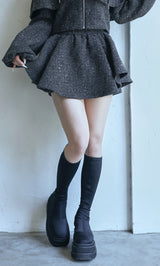 モデル：158cm（着用サイズ：FREE　着用カラー：BLK）