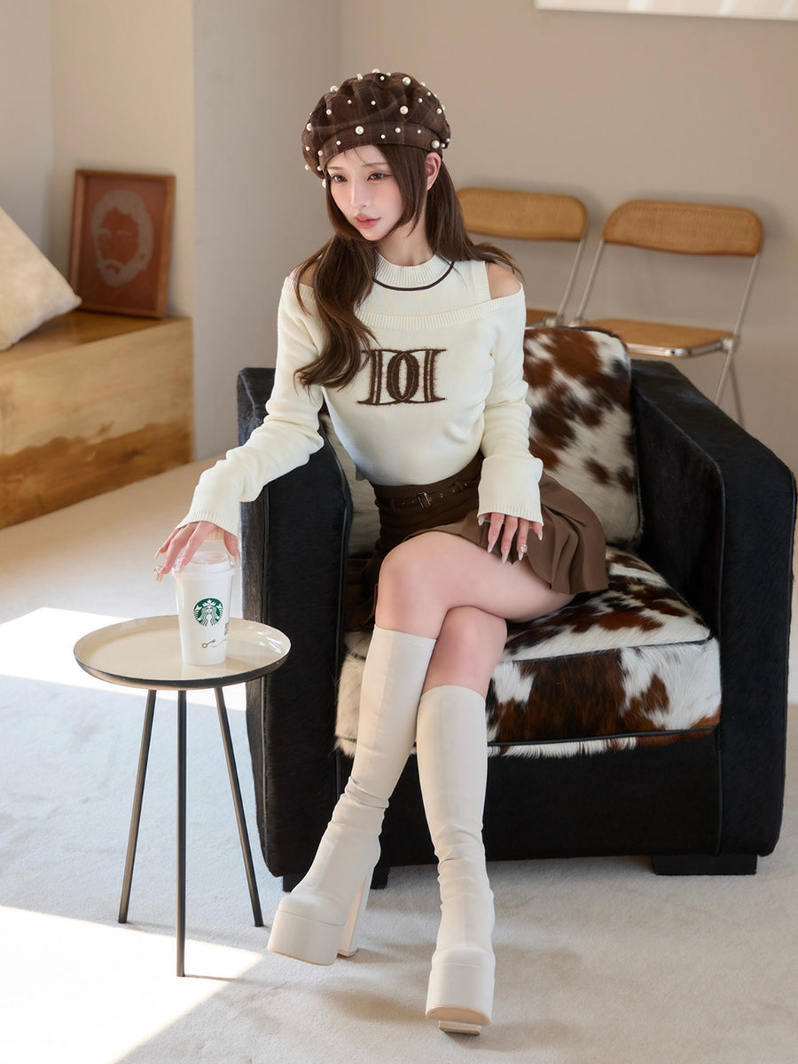 モデル：158cm（着用サイズ：FREE　着用カラー：IVO）