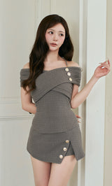 モデル：158cm（着用サイズ：FREE　着用カラー：GRY）