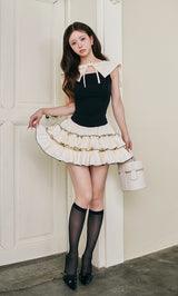 モデル：158cm（着用サイズ：FREE　着用カラー：BLK）