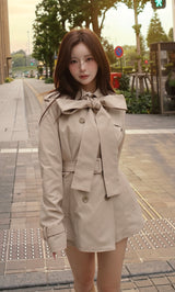 モデル：158cm（着用サイズ：FREE　着用カラー：BEG）