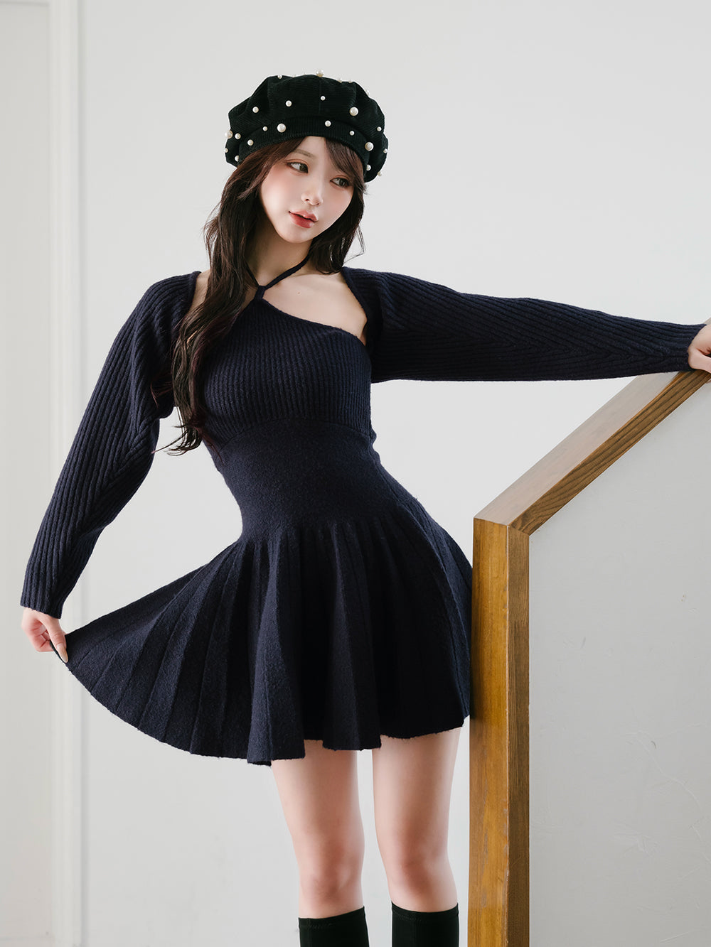 モデル：158cm（着用サイズ：FREE　着用カラー：NVY）
