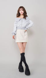 モデル：158cm（着用サイズ：FREE　着用カラー：L-GRY）