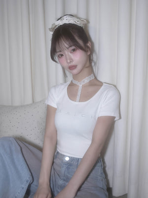 レースチョーカーコンパクトTシャツ