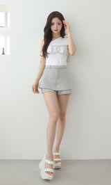 モデル：158cm（着用サイズ：FREE　着用カラー：WHT）