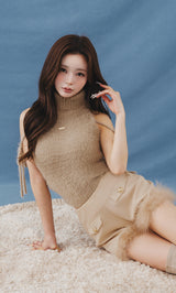 モデル：158cm（着用サイズ：FREE　着用カラー：BEG）