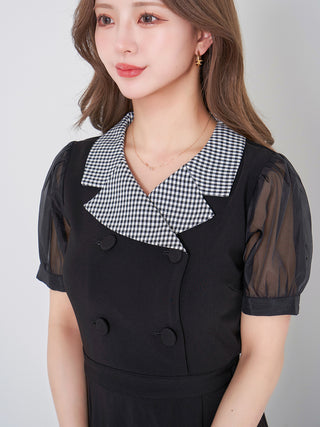 モデル：158cm（着用サイズ：FREE　着用カラー：BLK）