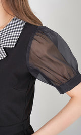 モデル：158cm（着用サイズ：FREE　着用カラー：BLK）