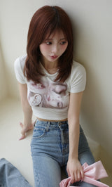 モデル：158cm（着用サイズ：FREE　着用カラー：WHT）