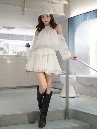 モデル：158cm（着用サイズ：FREE　着用カラー：WHT）