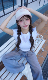 モデル：158cm（着用サイズ：FREE　着用カラー：WHT）