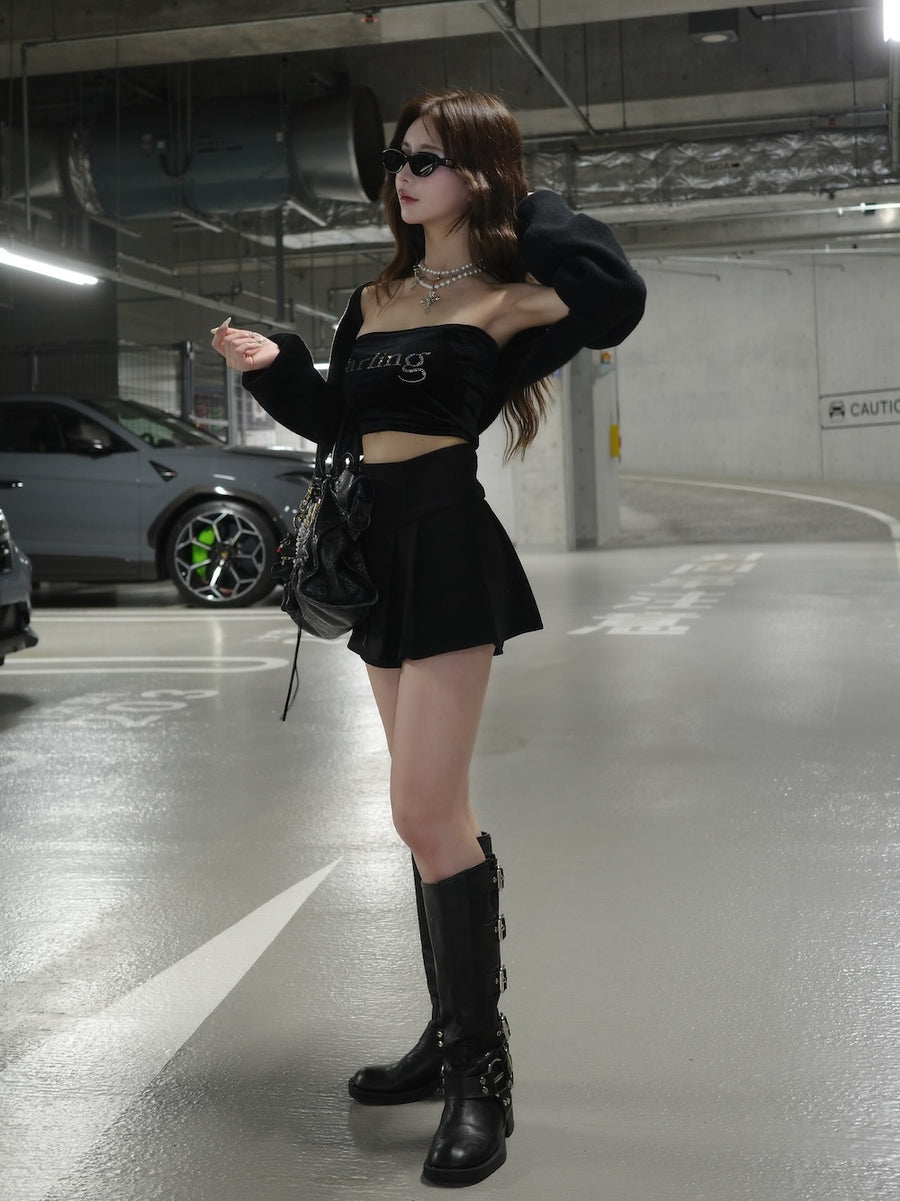 モデル：158cm（着用サイズ：FREE　着用カラー：BLK）