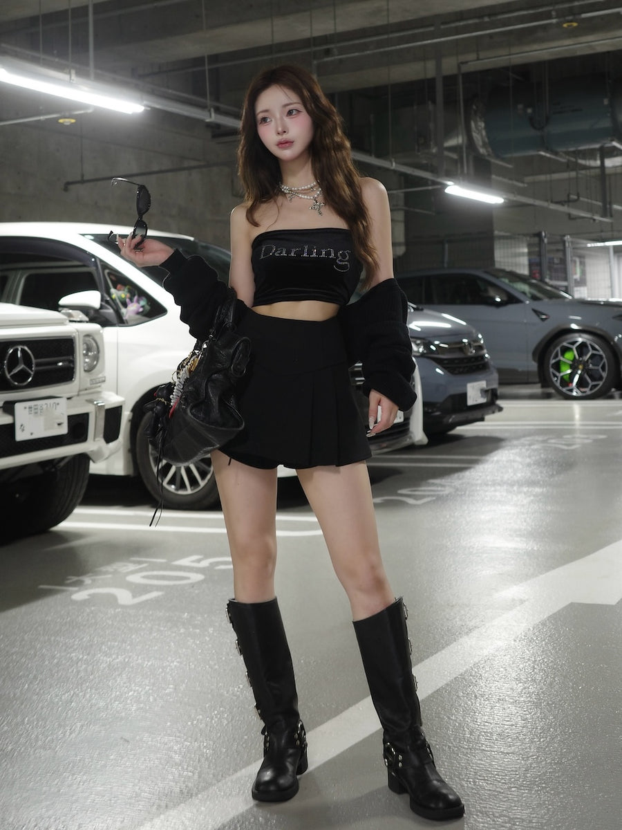 モデル：158cm（着用サイズ：FREE　着用カラー：BLK）