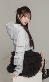 モデル：158cm（着用サイズ：FREE　着用カラー：GRY）