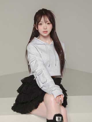 モデル：158cm（着用サイズ：FREE　着用カラー：GRY）