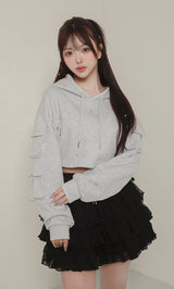 モデル：158cm（着用サイズ：FREE　着用カラー：BLK）
