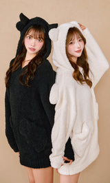 モデル：163cm（着用サイズ：FREE　着用カラー：BLK）