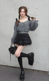モデル：158cm（着用サイズ：FREE　着用カラー：GRY）