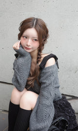 モデル：158cm（着用サイズ：FREE　着用カラー：GRY）