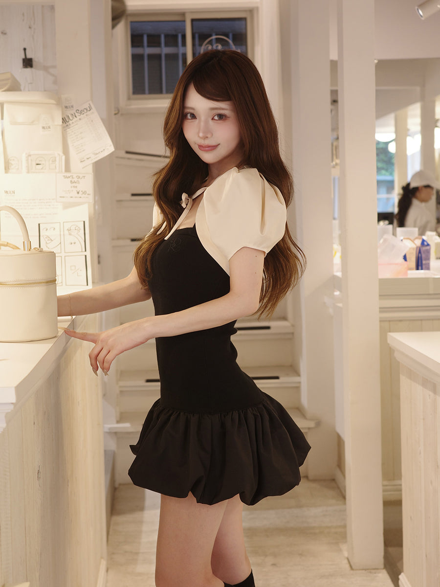 モデル：158cm（着用サイズ：FREE　着用カラー：BLK）