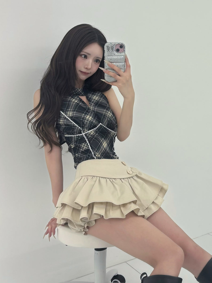 モデル：158cm（着用サイズ：FREE　着用カラー：BLK）