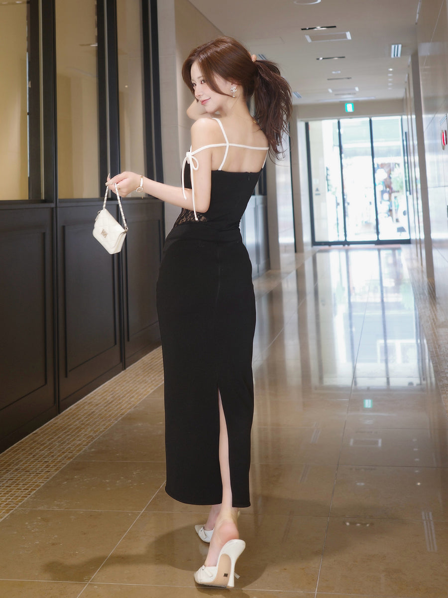 モデル：158cm（着用サイズ：FREE　着用カラー：BLK）